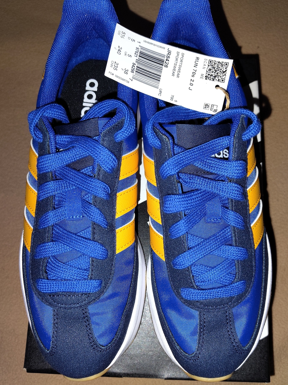 Adidas Boys Blue & Yellow Classic Sneaker